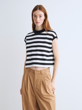 Big stripe french slv tee 詳細画像