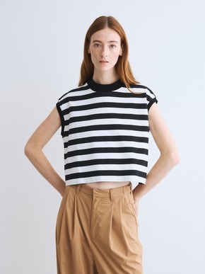 Big stripe french slv tee 詳細画像