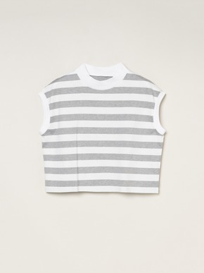 Big stripe french slv tee 詳細画像