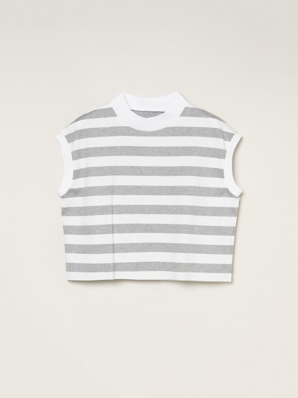 Big stripe french slv tee