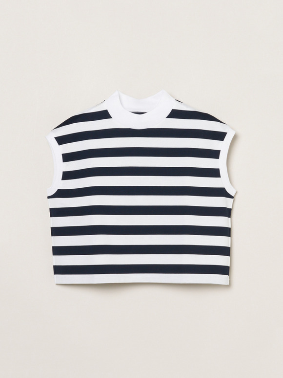 Big stripe french slv tee