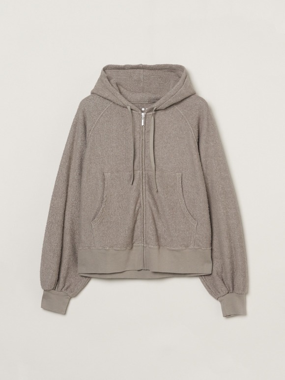 Double pile zip up hoody