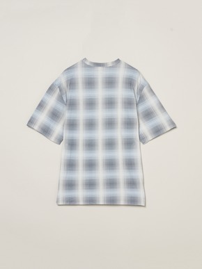 Men's shadow check print t-shirt 詳細画像