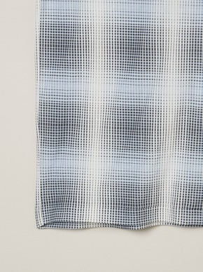 Men's shadow check print shirt 詳細画像