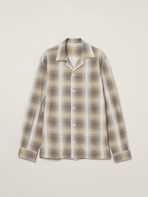 Men's shadow check print shirt