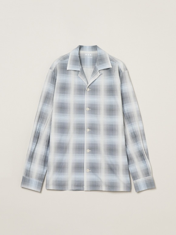 Men's shadow check print shirt