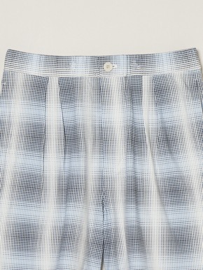 Men's shadow check print short pants 詳細画像