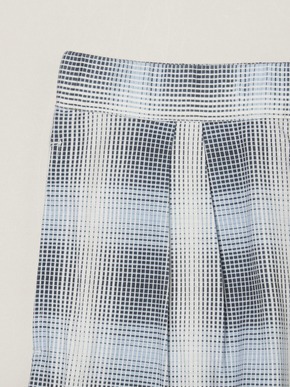 Men's shadow check print short pants 詳細画像