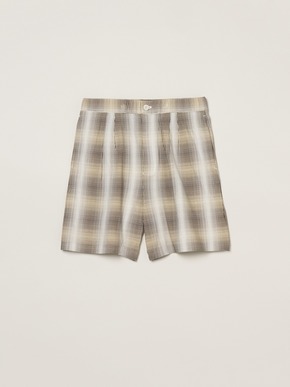 Men's shadow check print short pants 詳細画像