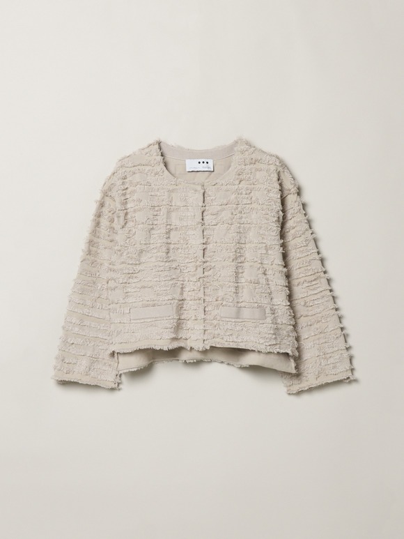 Fringe sweater jacket