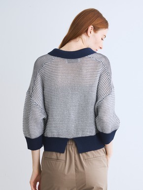 Mesh high twisted cotton polo 詳細画像