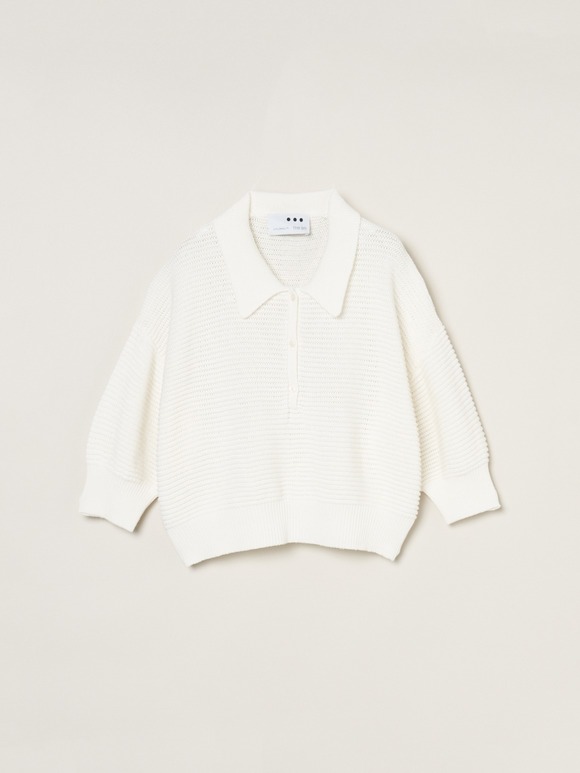 Mesh high twisted cotton polo
