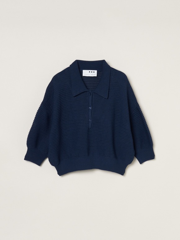 Mesh high twisted cotton polo
