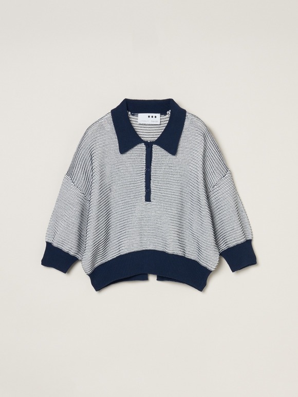 Mesh high twisted cotton polo