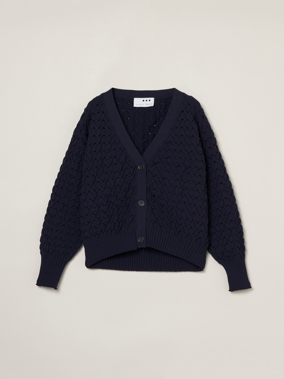Spongy smooth mesh cardigan