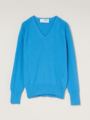 Cotton melange l/s v neck 詳細画像