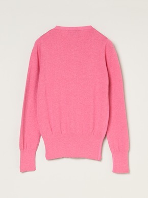 Cotton melange l/s crew cardigan 詳細画像