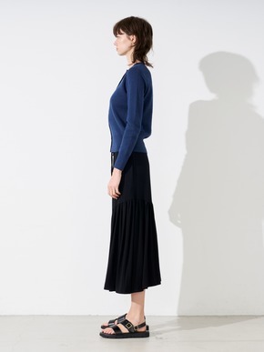 Cotton melange l/s crew cardigan 詳細画像