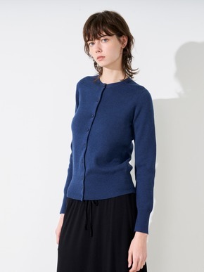 Cotton melange l/s crew cardigan 詳細画像