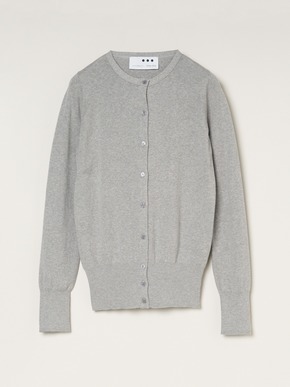 Cotton melange l/s crew cardigan 詳細画像
