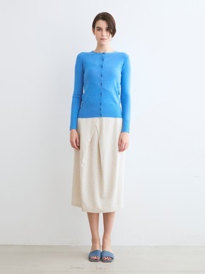Cotton melange l/s crew cardigan 詳細画像