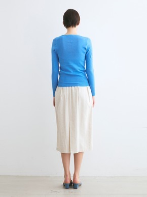 Cotton melange l/s crew cardigan 詳細画像