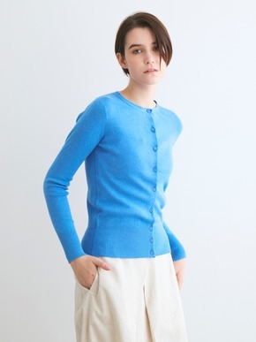 Cotton melange l/s crew cardigan 詳細画像