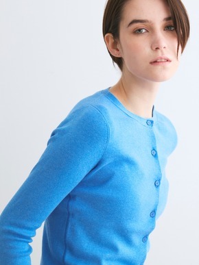 Cotton melange l/s crew cardigan 詳細画像