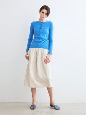 Cotton melange l/s crew cardigan 詳細画像