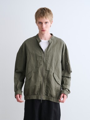 Men's garment dye linencotton jacket 詳細画像
