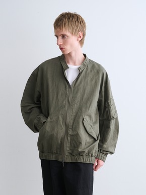 Men's garment dye linencotton jacket 詳細画像