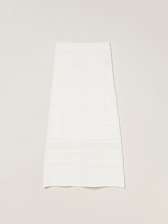 Striped lace skirt