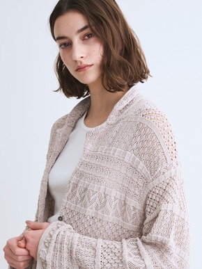 Striped lace jacket 詳細画像
