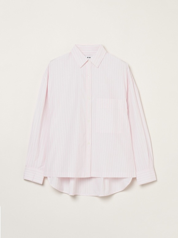 Broad stripe loose shirt