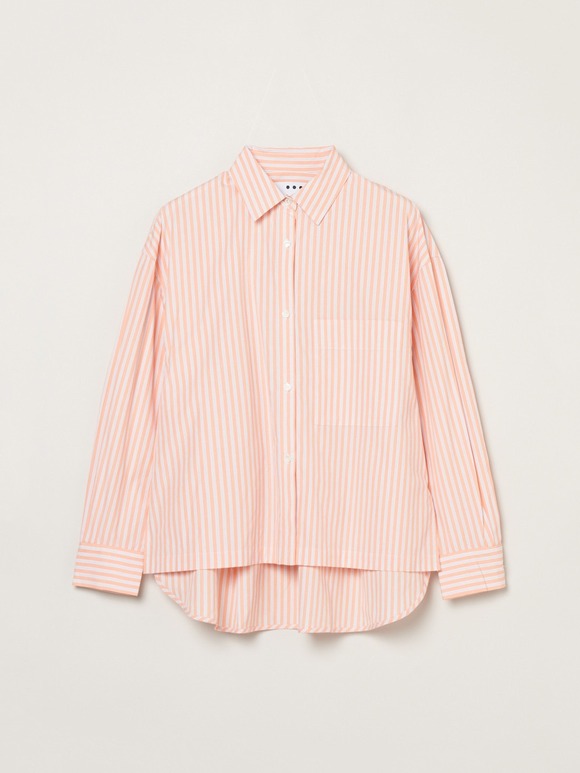 Broad stripe loose shirt