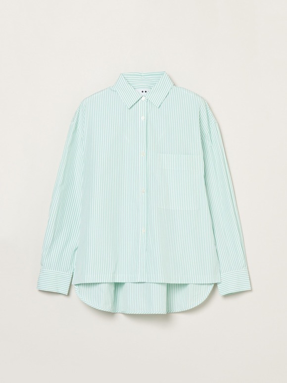Broad stripe loose shirt