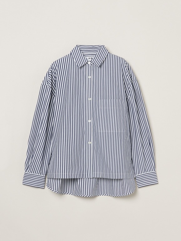 Broad stripe loose shirt