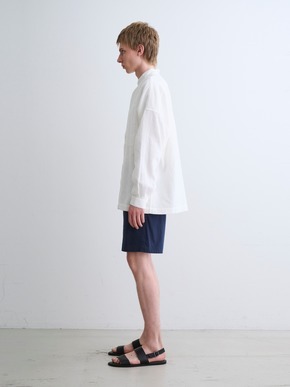 Men's garment dye stand collar shirts 詳細画像
