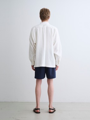 Men's garment dye stand collar shirts 詳細画像