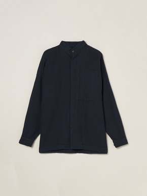 Men's garment dye stand collar shirts 詳細画像