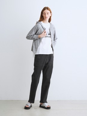Sheer slub zip up hoody 詳細画像