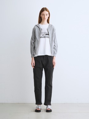 Sheer slub zip up hoody 詳細画像