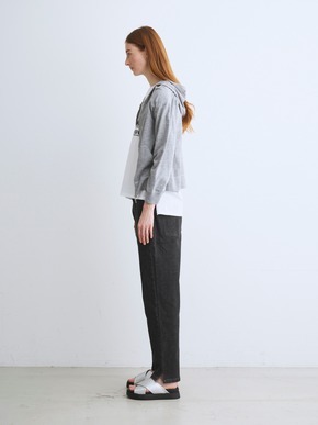 Sheer slub zip up hoody 詳細画像