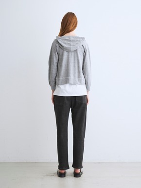Sheer slub zip up hoody 詳細画像