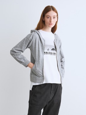 Sheer slub zip up hoody 詳細画像