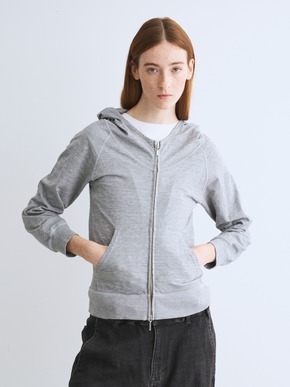Sheer slub zip up hoody 詳細画像