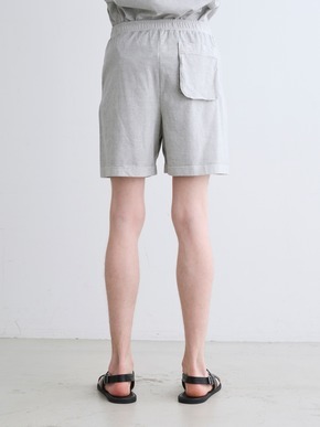 Men's pigment dyed cotton short pants 詳細画像