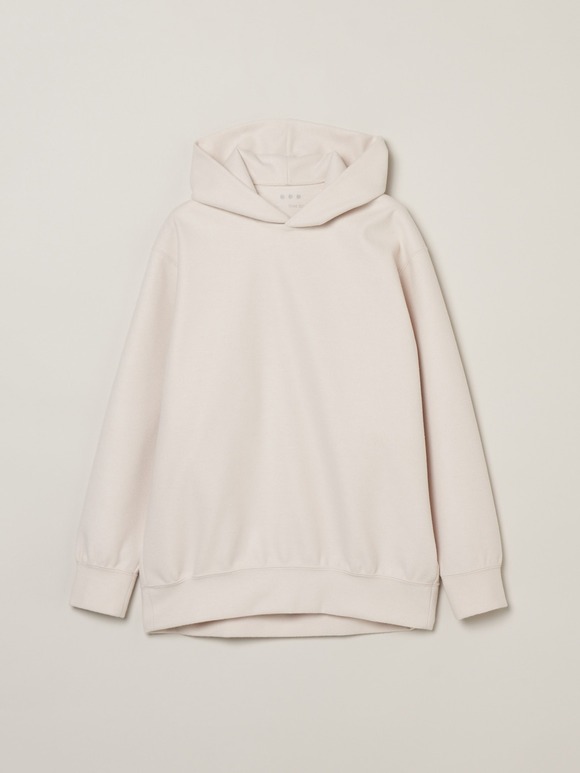 Wooly jersey hooded top