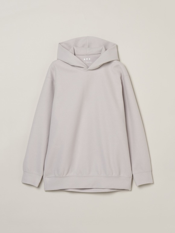 Wooly jersey hooded top