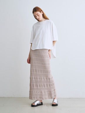 Powdery cotton half slv tee 詳細画像